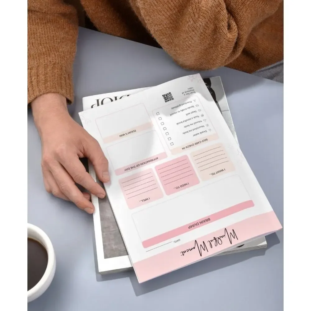 Brain Dump Notepad To Do List ADHD Self Care Journal w/ Free Goal Tracker